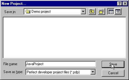 Setting the project filename